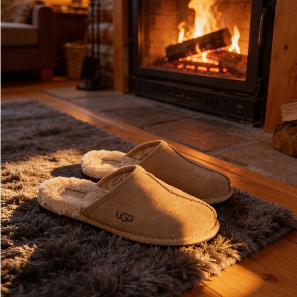 UGG Shoes - UGG Cozy Cream Slippers with Cream Fleece